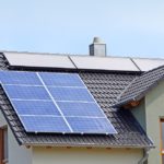 A Photograph of a solar panel on the roof